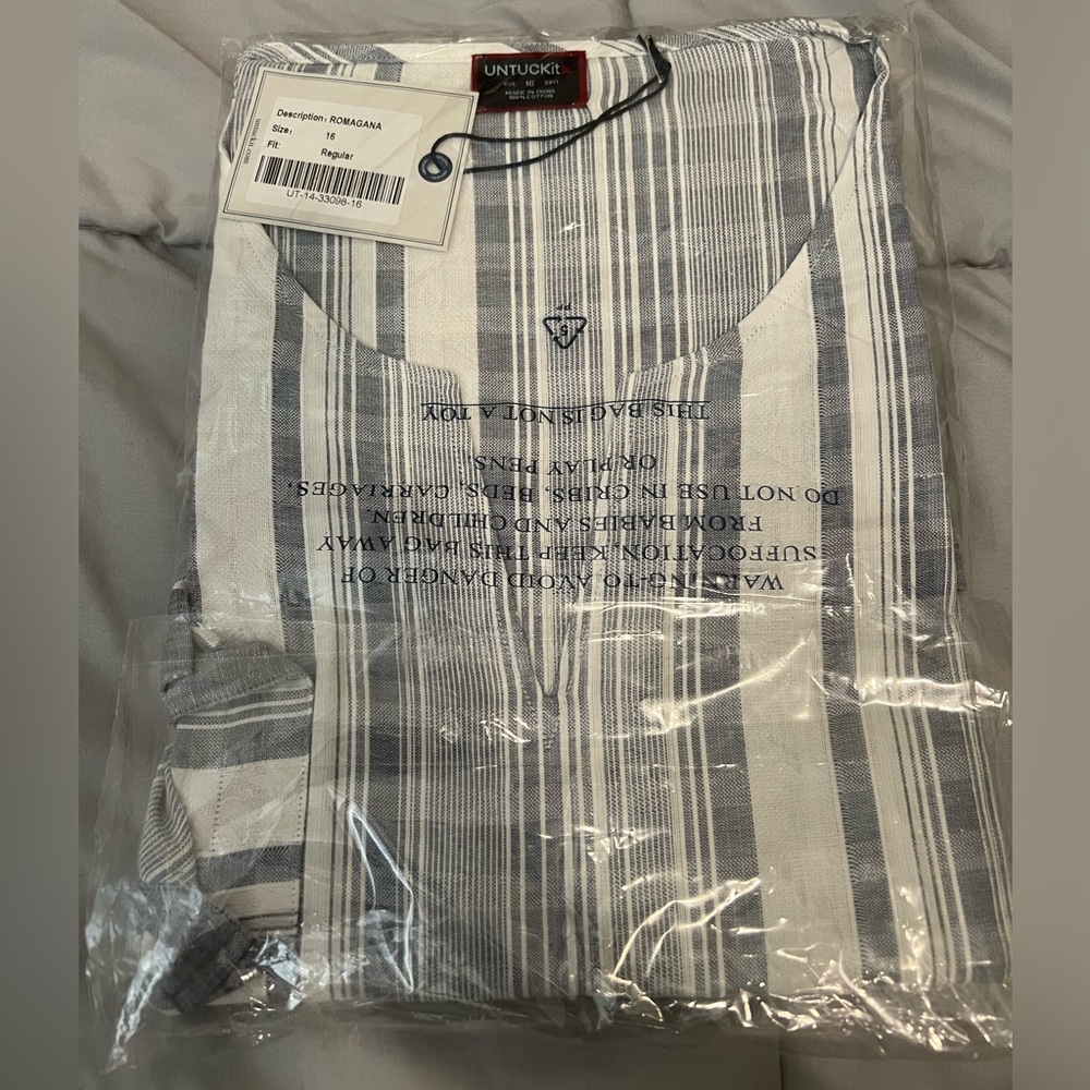 Untuckit Romagana Tunic shirt NWT Size 16